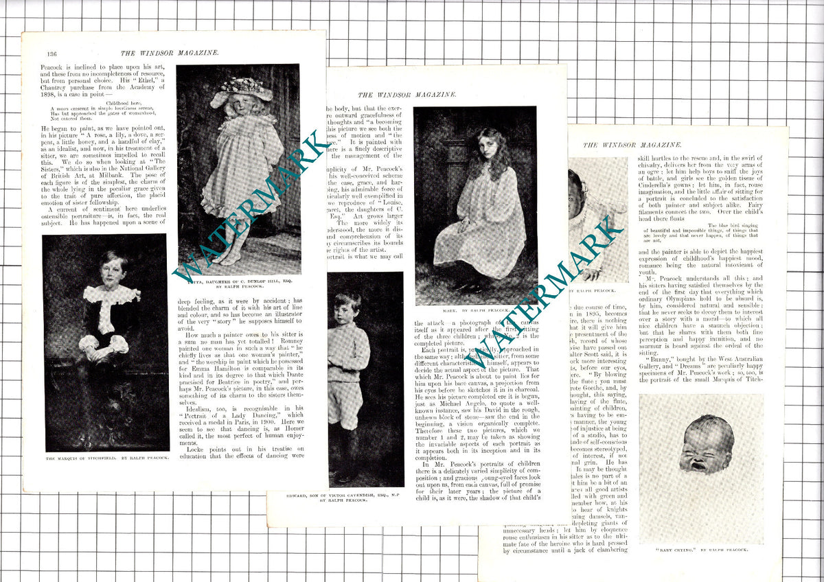 Ralph Peacock Artist  - 1907 Article / Print