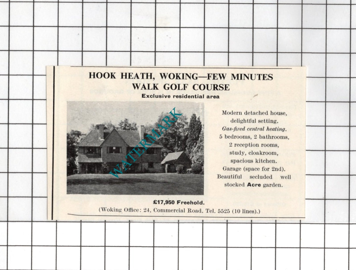 Woking Surrey - 1967 Small House Sale Advert