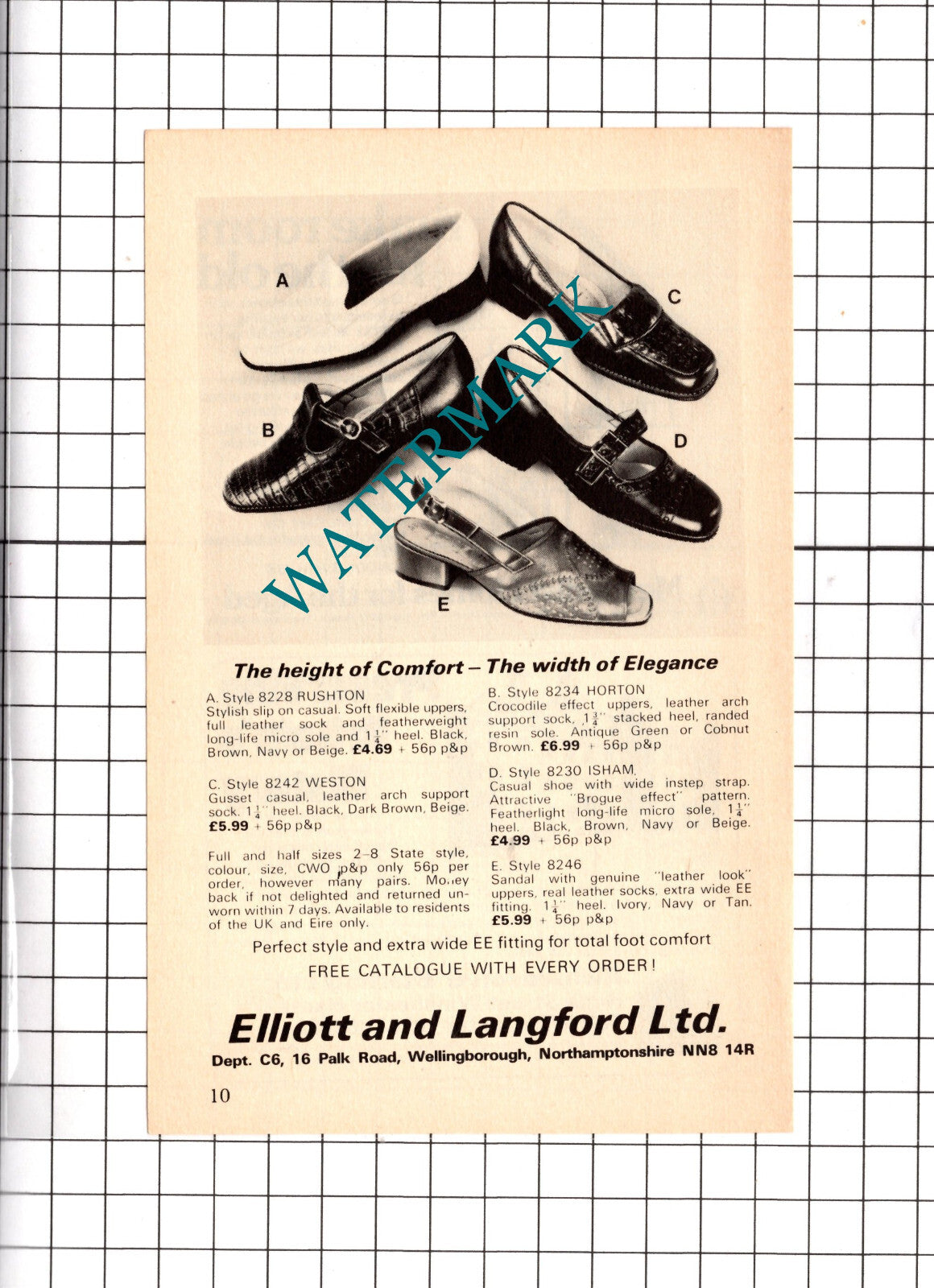 Elliott and Langford Ltd Wellingborough Northants Shoes - 1977 Advert