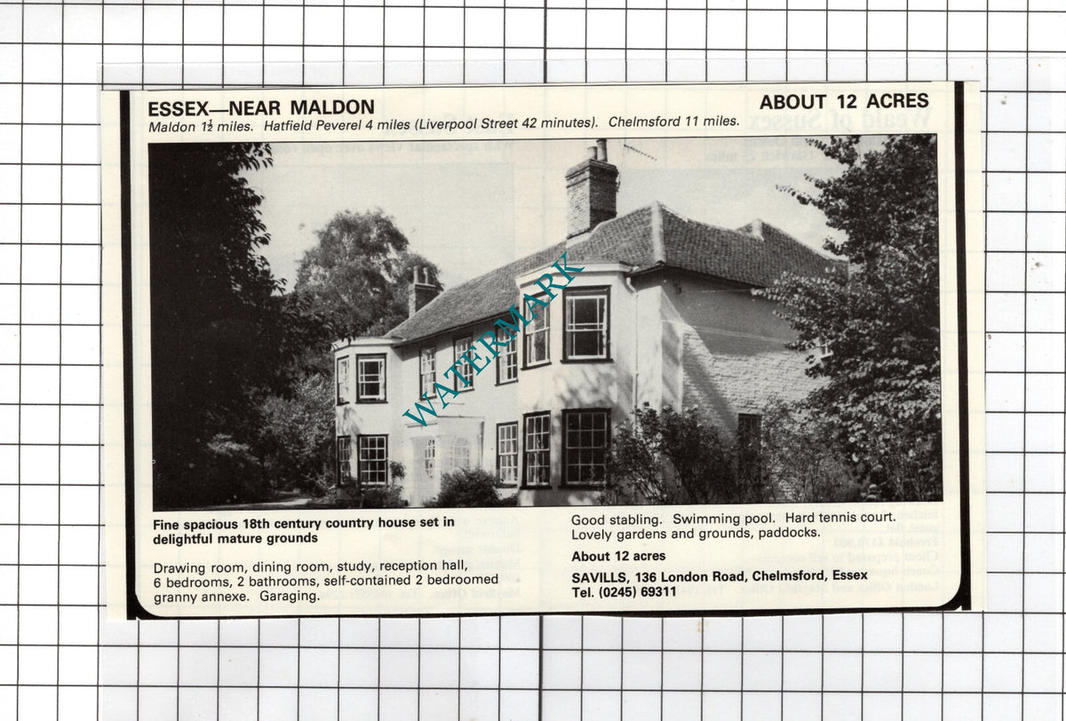 Maldon Essex   -  1980 House Sale  Advert