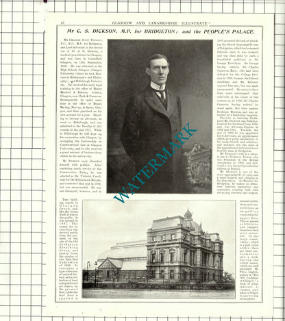 Mr A Cameron Corbett Thornliebank House Glasgow / Charles Dickson - 1904 Article