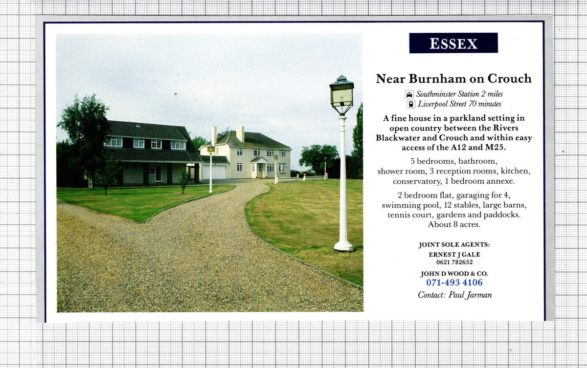 Burnham on Crouch Essex House Sale Advert -  1991 Cutting