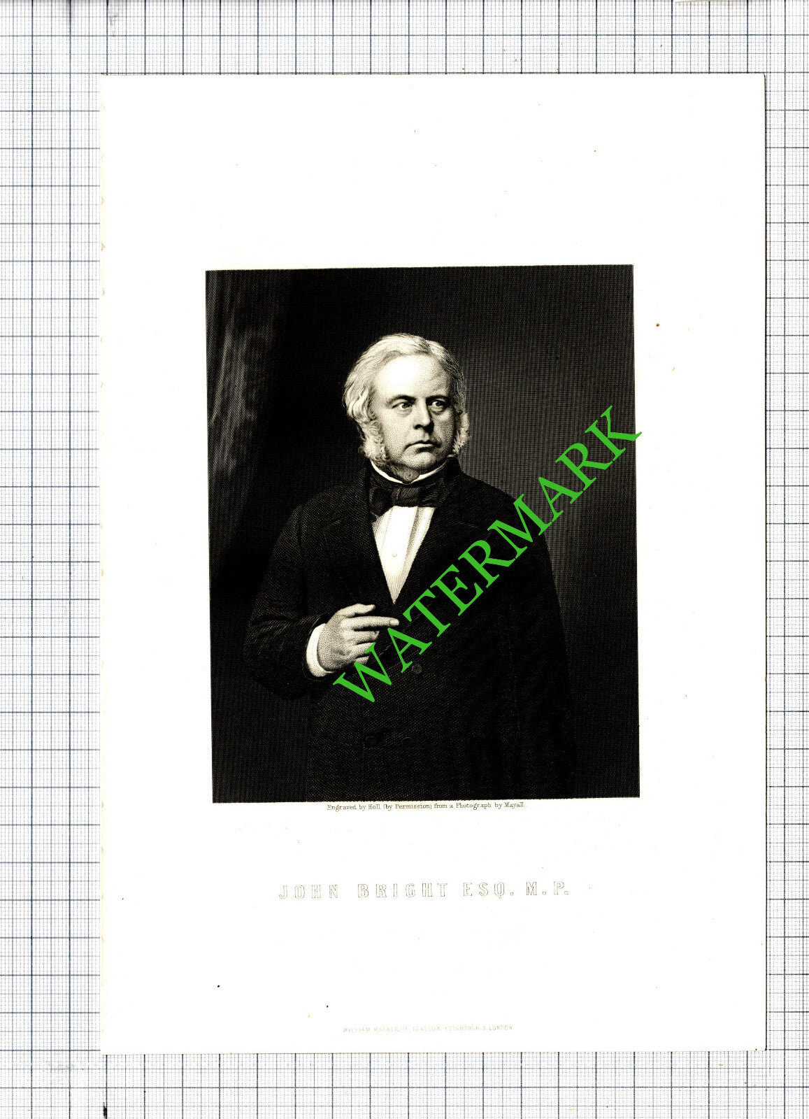 John Bright MP - c.1887 Print