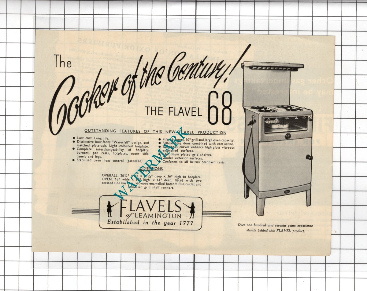 Flavels Of Leamington Flavel Cooker Advert - 1951 Advert