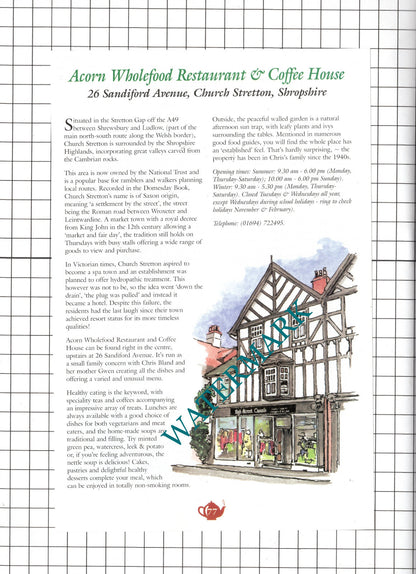 Badgers Cafe Llandudno / Church Stretton Shropshire Chris Bland - c.2001 Advert