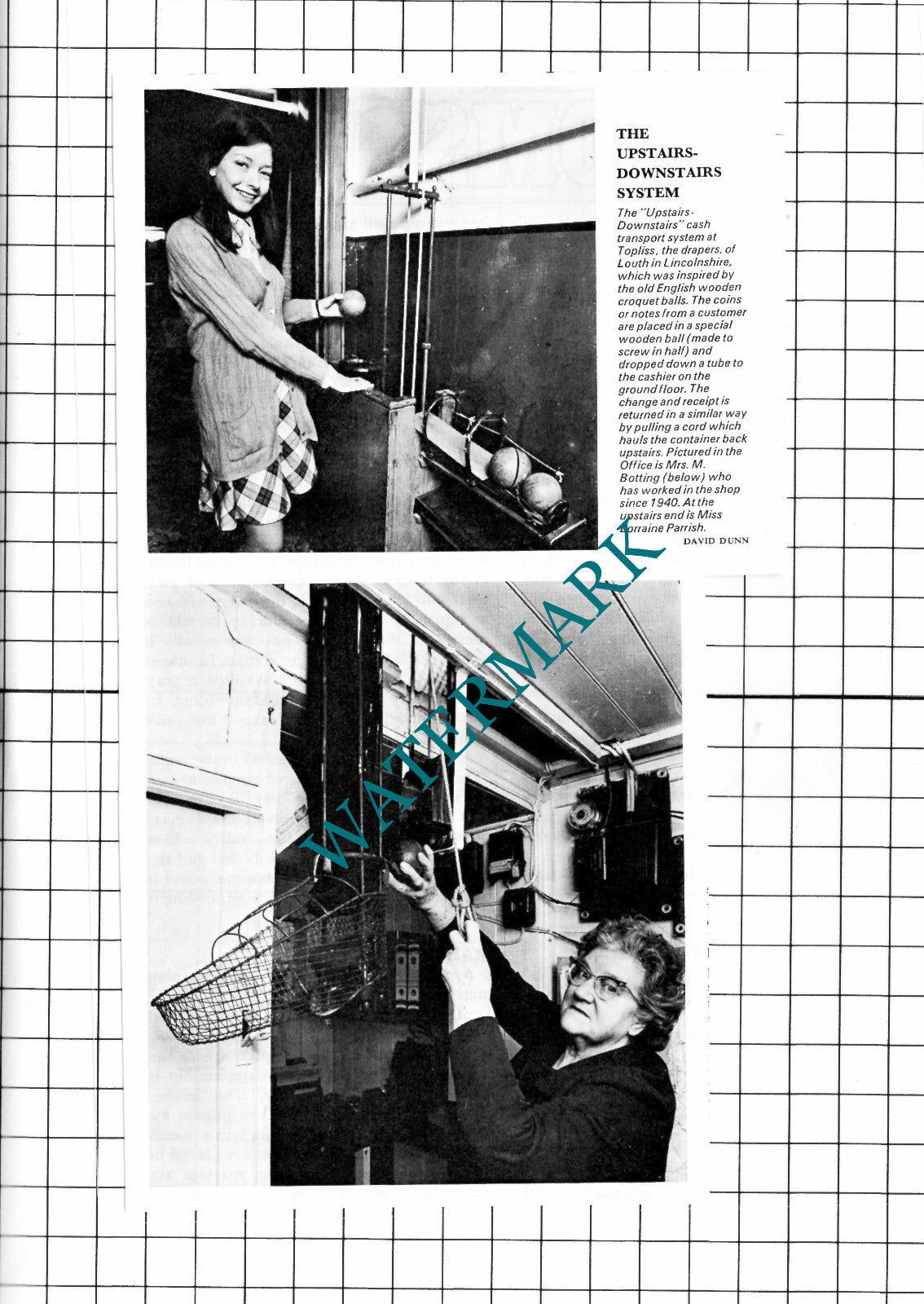 Topliss Drapers Louth Lincolnshire Mrs Botting Lorraine Parrish -1975 Clipping
