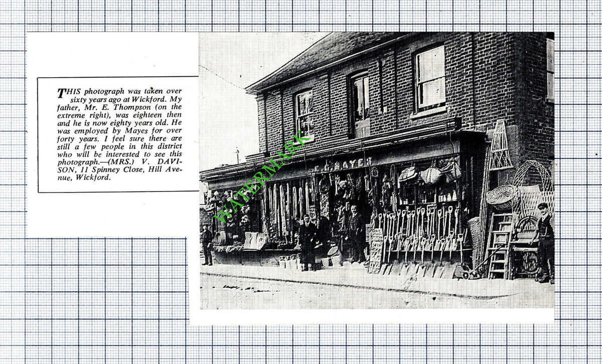 Mayes Wickford Essex  Mr E Thompson - 1969 Small Cutting