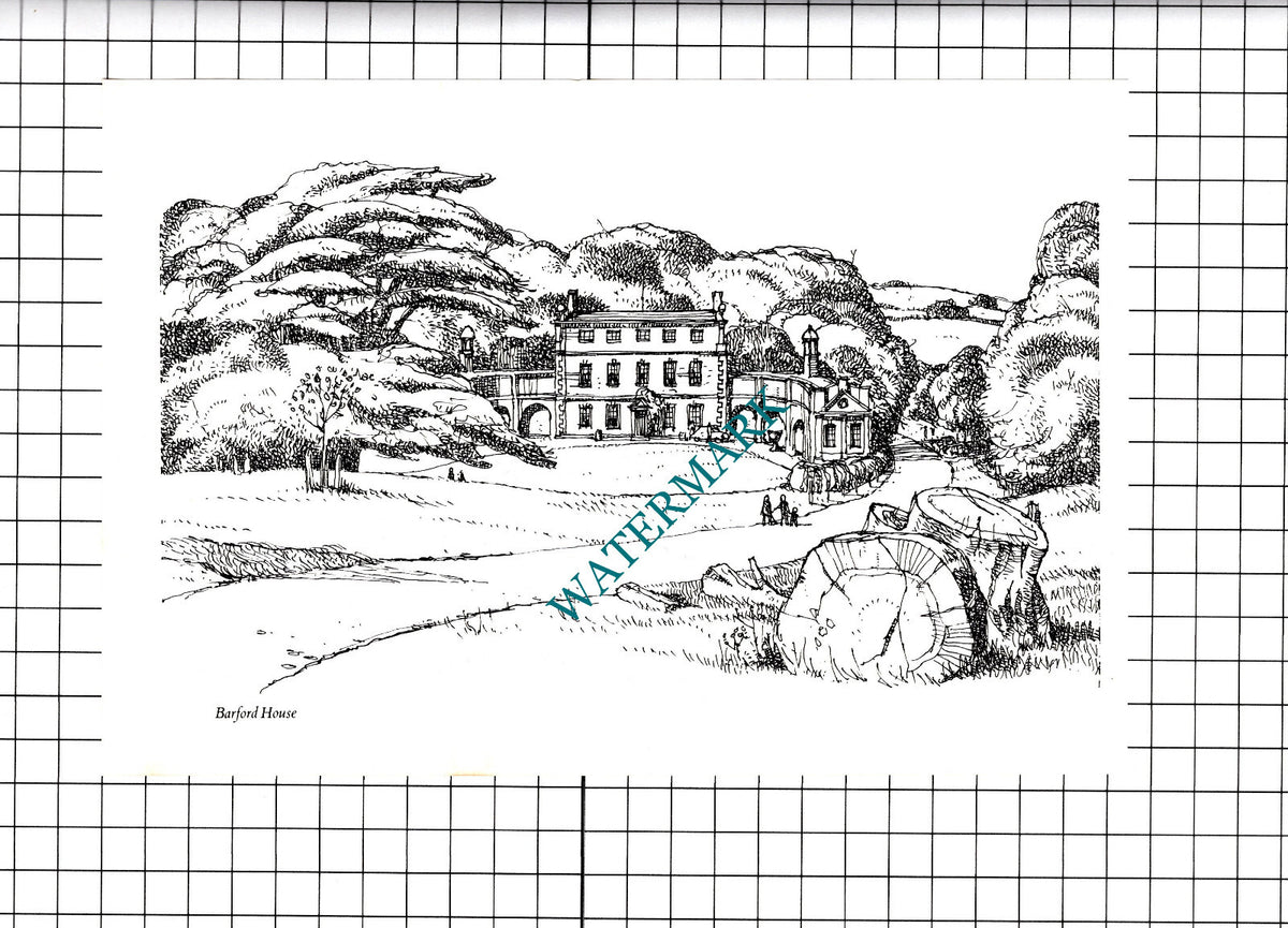Barford House Somerset / Enmore Somerset  - 1980's Cutting/ Print