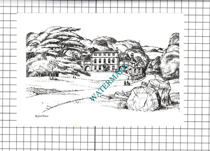 Barford House Somerset / Enmore Somerset  - 1980's Cutting/ Print