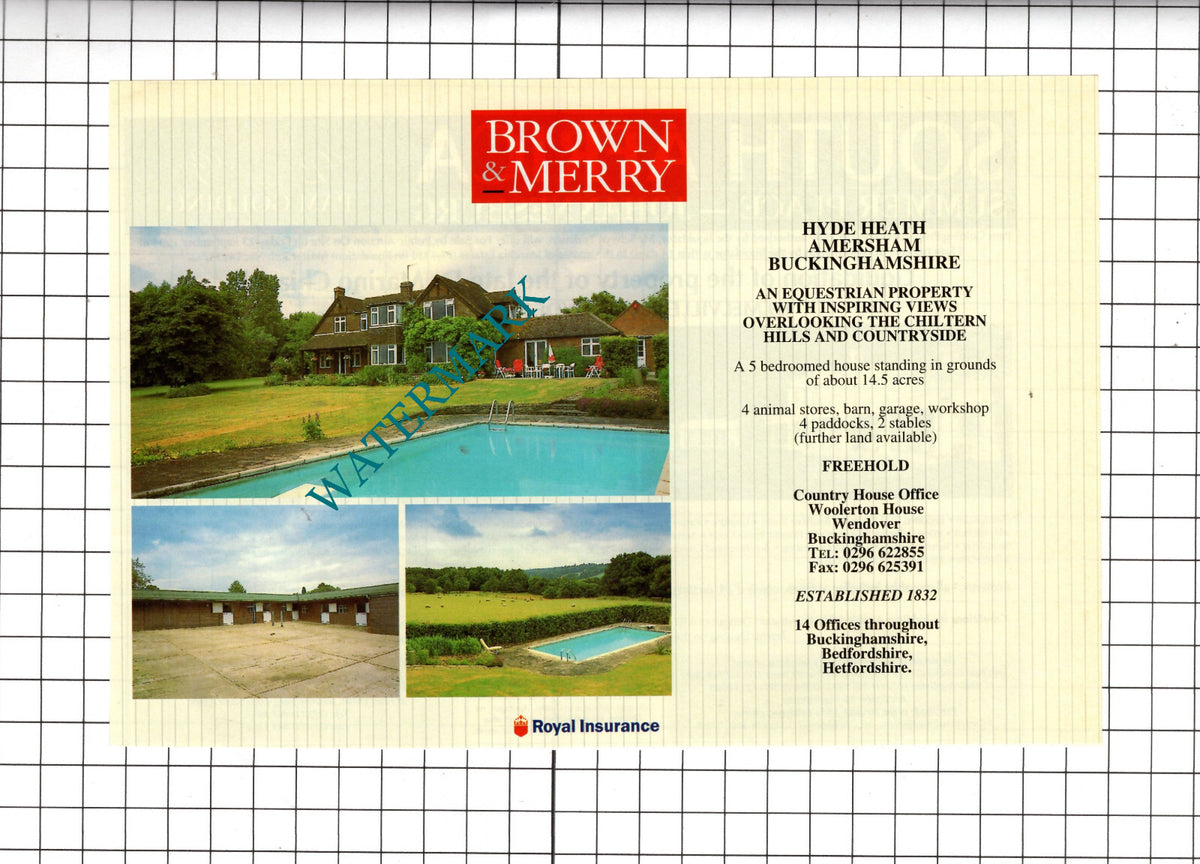 Dr Marino Chiavelli  Summer Place Sandton / Hyde Heath Amersham - 1994  Advert