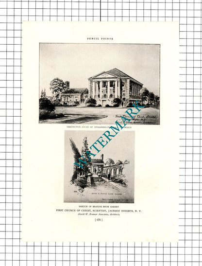 First Church Of Christ Scientist Jackson Heights New York - 1926 Article / Print