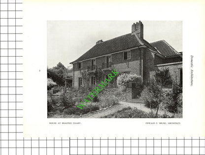 Brasted Chart Kent Oswald P Milne Architect -  c.1920s Book Prints