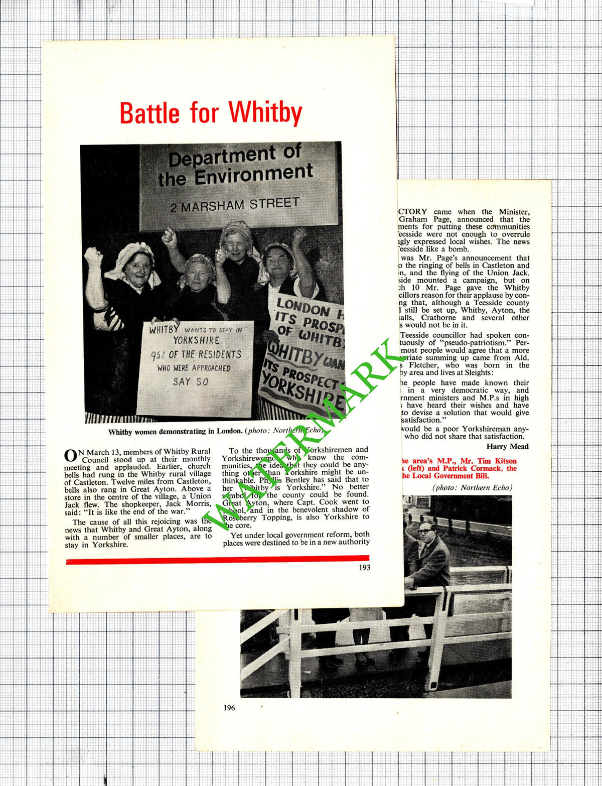 Whitby Rural Council Yorkshire June Imeson - 1972 Article