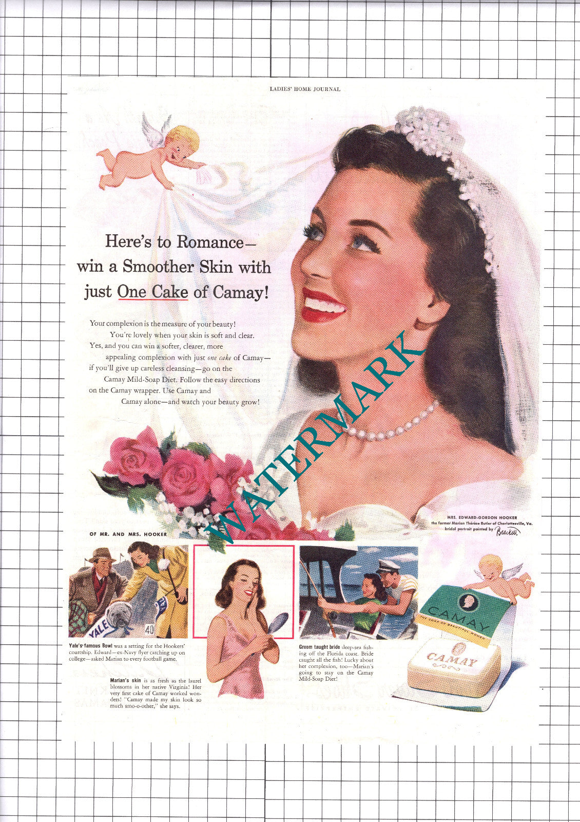 Mrs Edward Gordon Hooker Marian Therese Butler Charlottesville Camay 1947 Advert