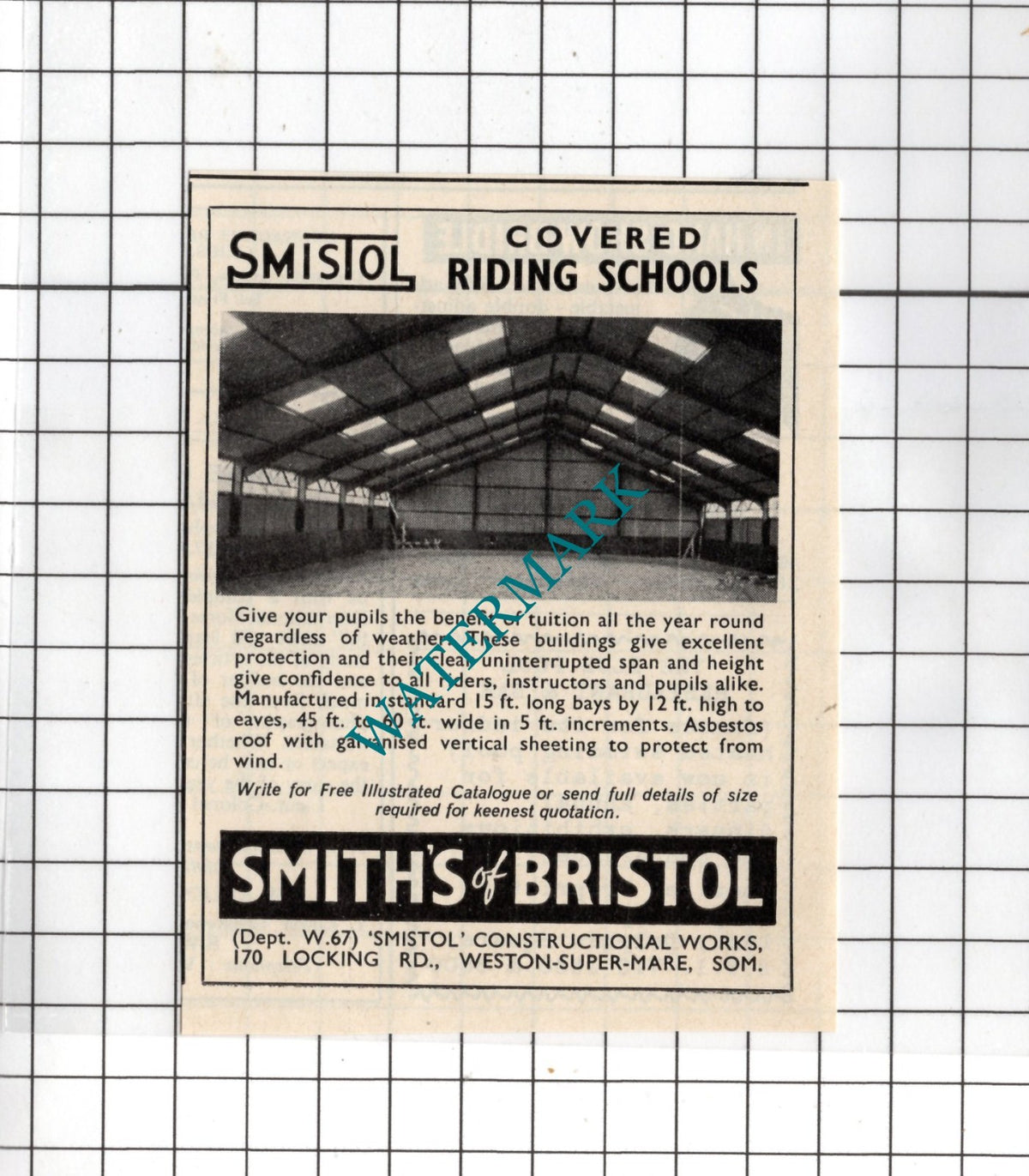 Smith's Of Bristol  Weston-Super-Mare Somerset - 1965 Small Advert