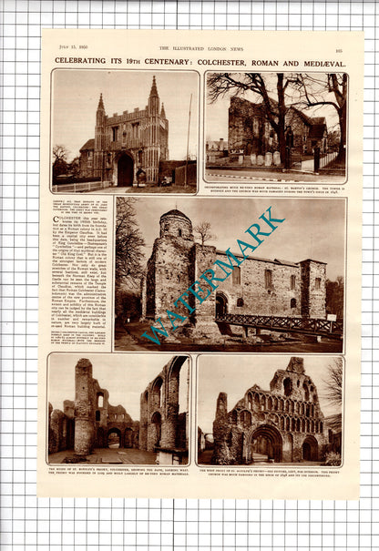 Colchester Essex  Roman Colchester - 1950 Article / Print