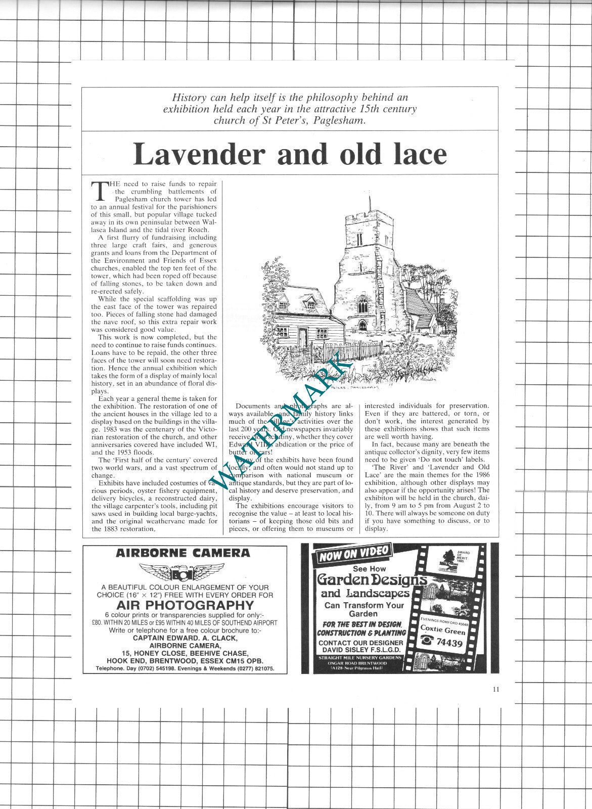 St Peter's Church Pagenham Essex -  1986 Clipping