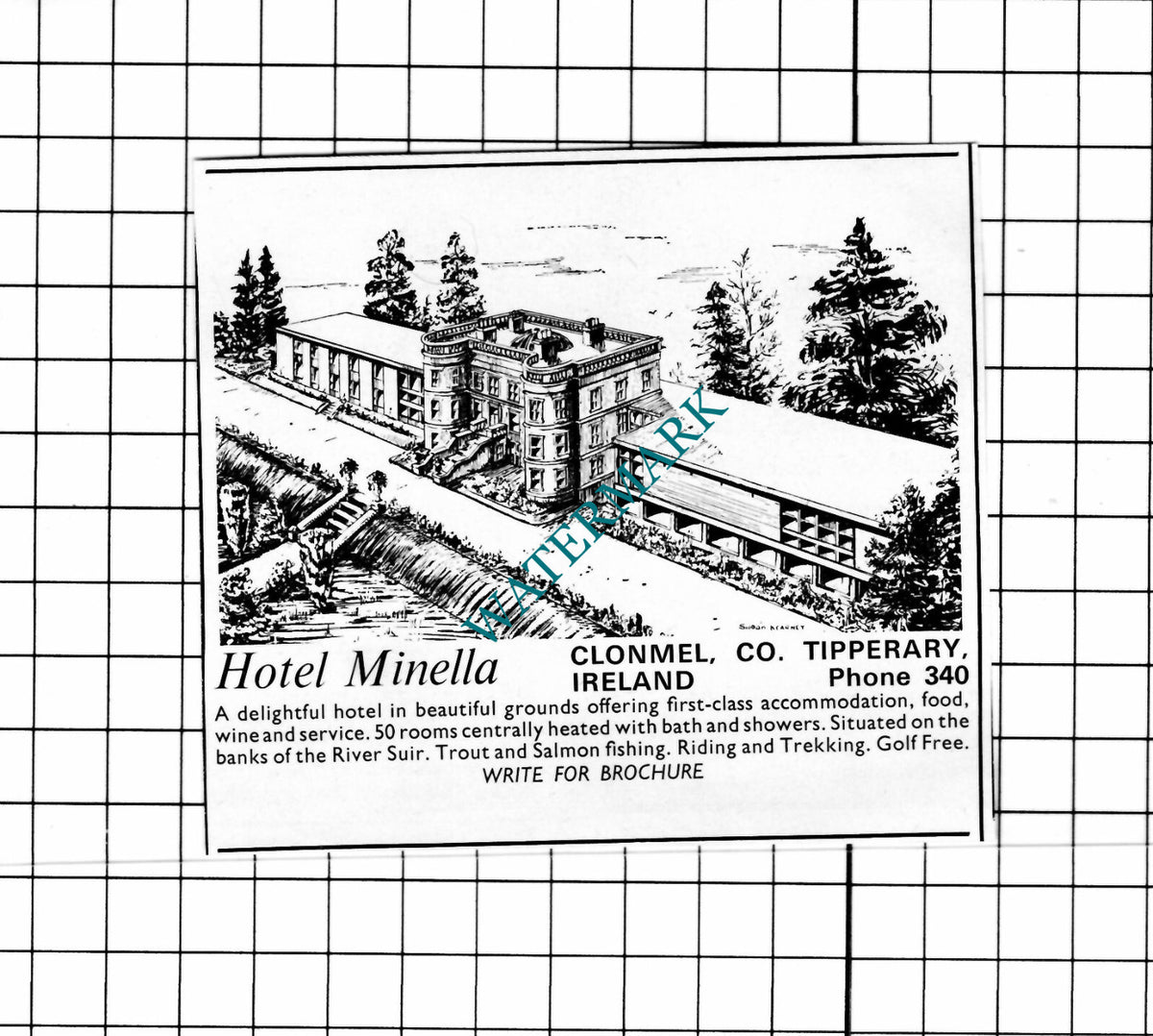 Hotel Minella Clonmel CO Tipperary Ireland Small Advert - 1969 Clipping / Print