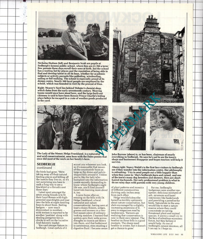 Sedburgh Cumbria Dick Capel Ted Morphet  Bryan Hinton Frankland - 1985 Article