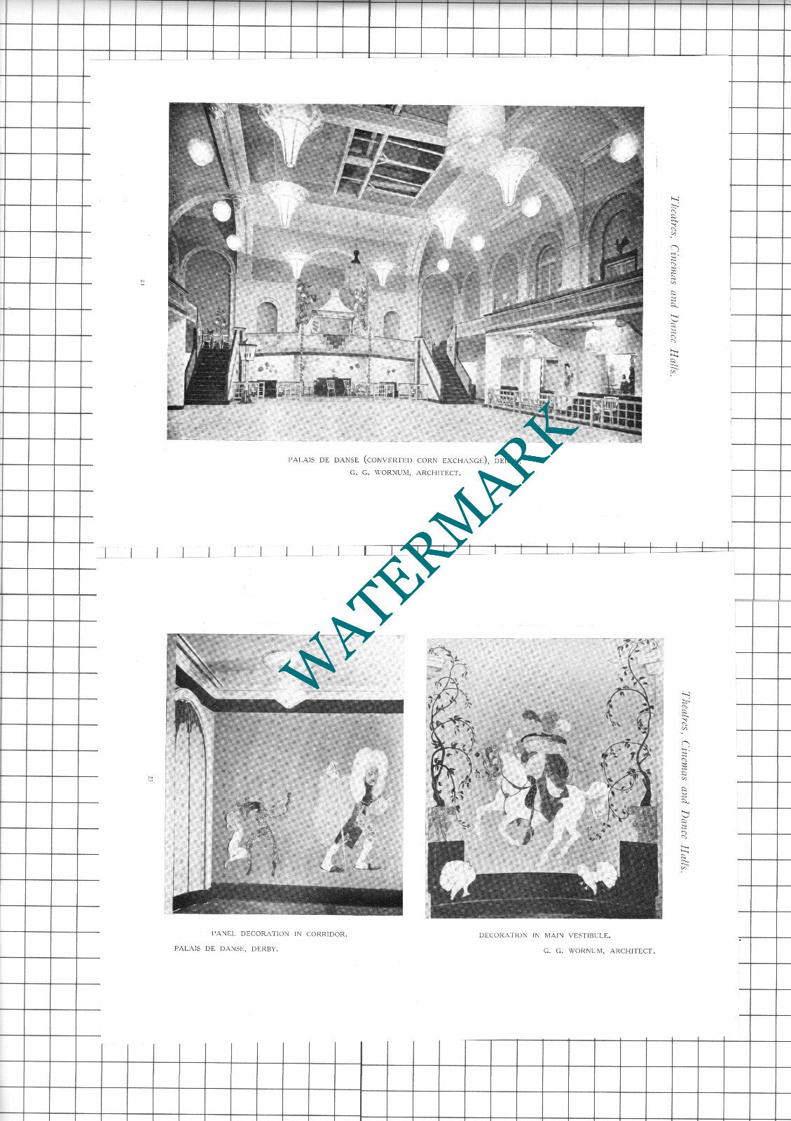 Palais De Danse Derby Corn Exchange Wornum Architect  - 1923 Book Prints