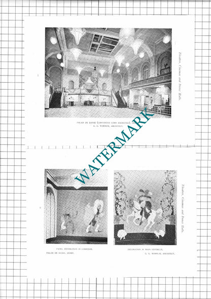 Palais De Danse Derby Corn Exchange Wornum Architect  - 1923 Book Prints