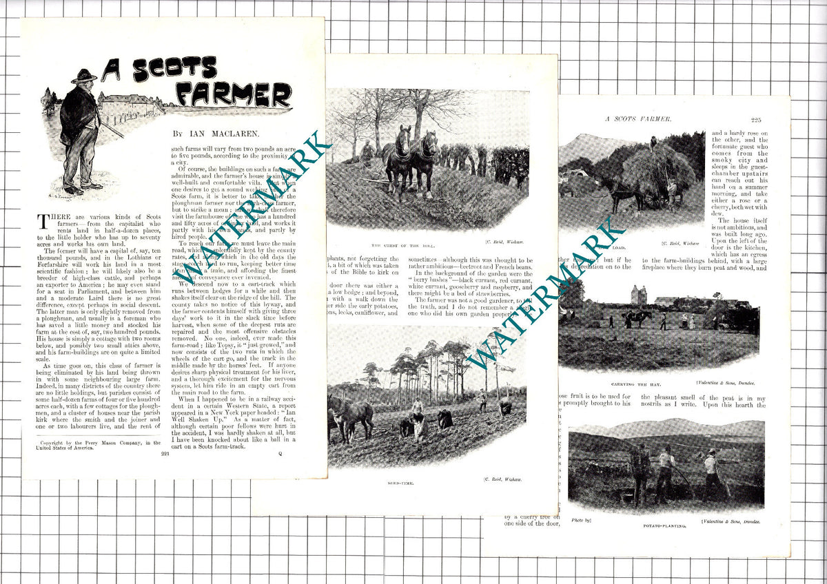 Scots Farmers Scottish Farm Scotland  Ian Maclaren - 1907 Article / Print