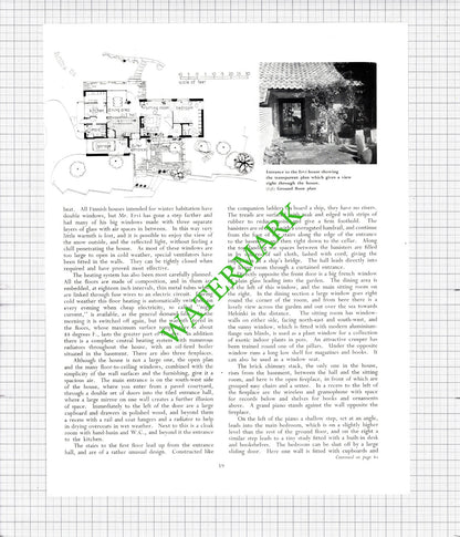 Aarne Ervi Architect Kuusisaari Finland - c.1956 Article