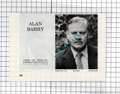 Keith Barron Actor / Alan Barry Actor - 1986 Advert