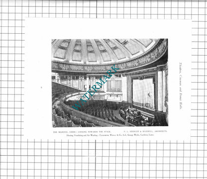 The Majestic Picture Theatre Leeds Stienlet & Maxwell  - 1923 Book Prints