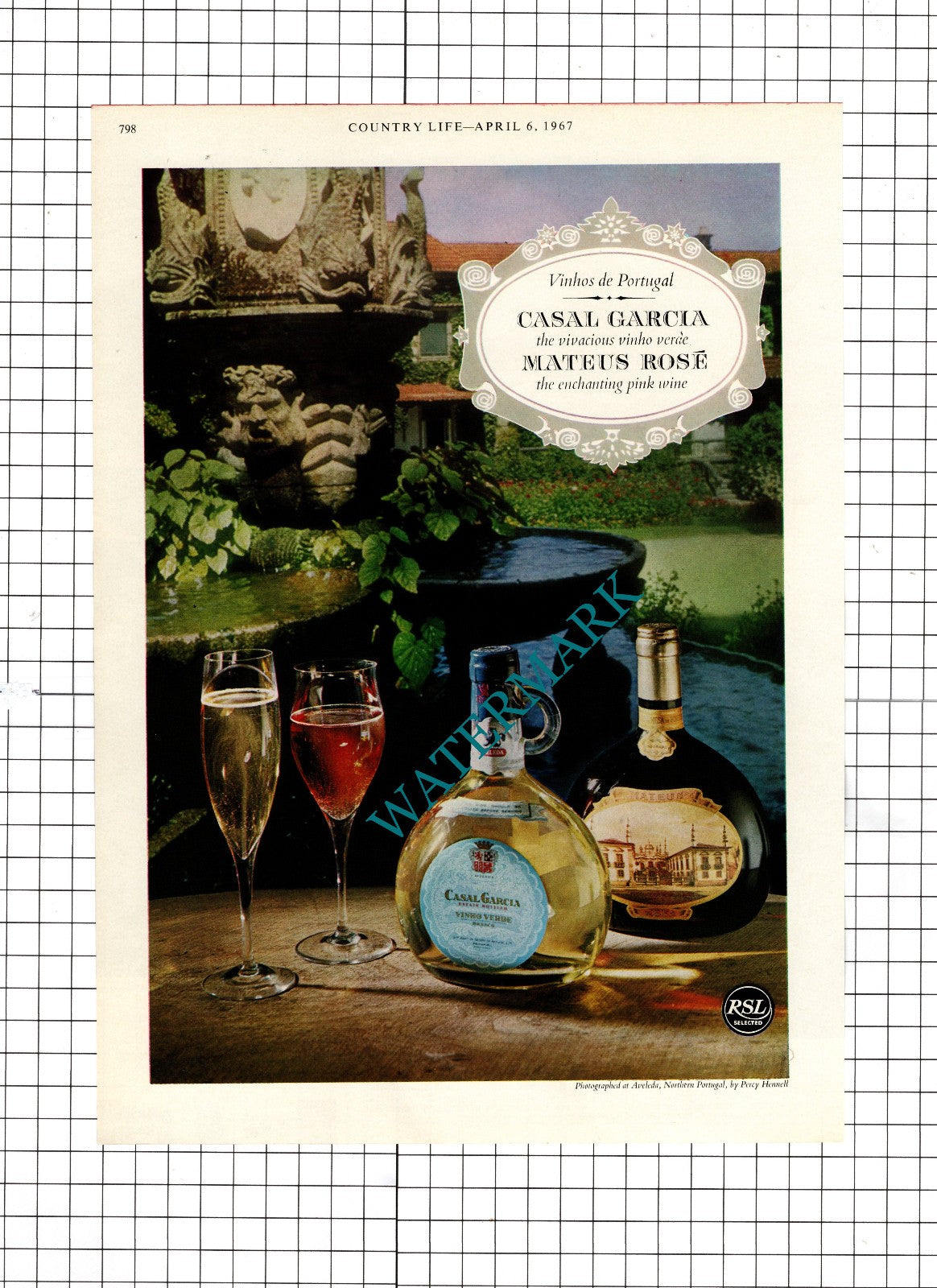 Casal Garcia Mateus Rose Wine Advert - 1967