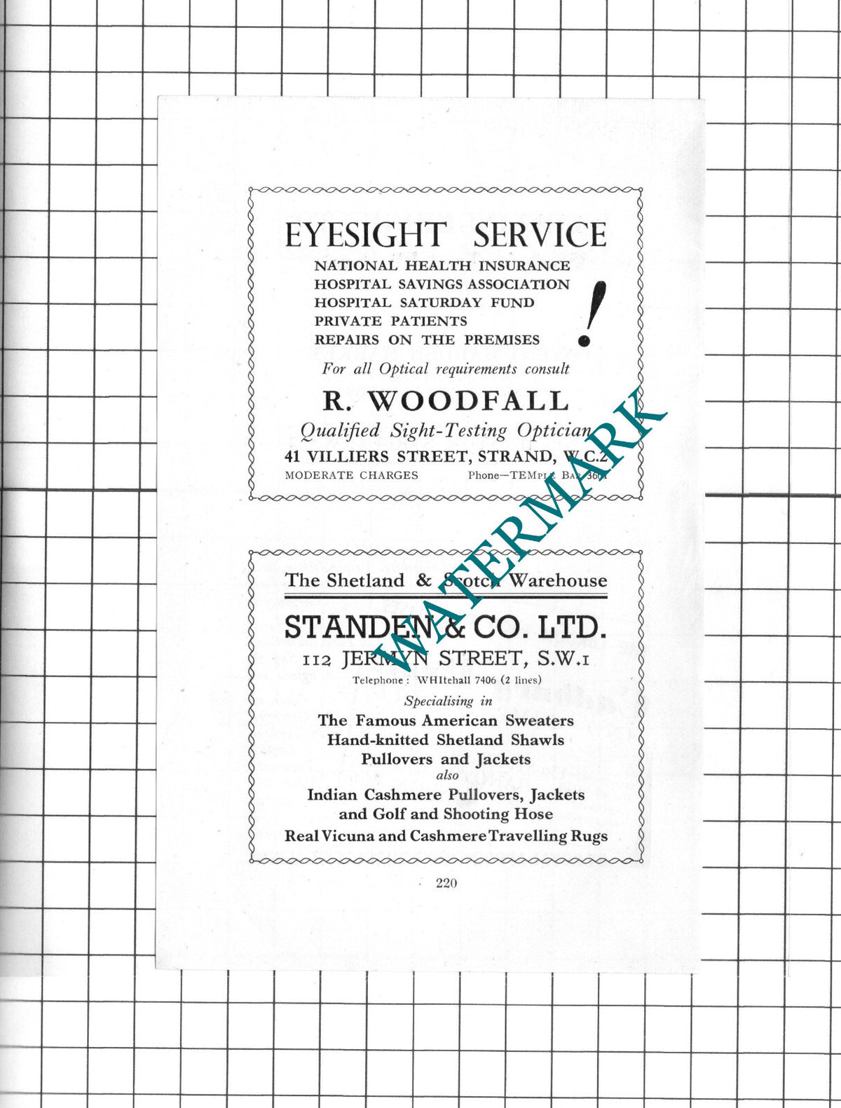 J Collingridge Ltd Cadbury Pratt R Woodfall Standen & Co Ltd  -1939 Small Advert