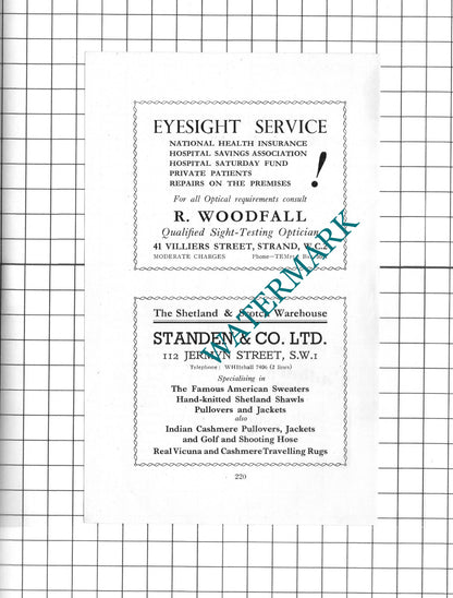 J Collingridge Ltd Cadbury Pratt R Woodfall Standen & Co Ltd  -1939 Small Advert