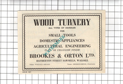Allbrush Ltd Manchester Clothes Pegs / Brookes & Orton Ltd Walsall  -1954 Advert