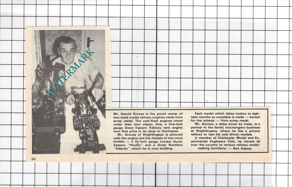 Mr Harold Groves Brightlingsea Essex - 1978 Cutting