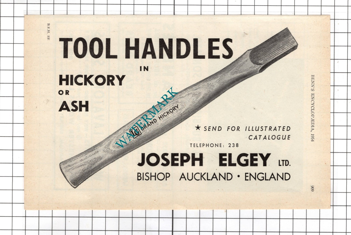 Joseph Elgey Ltd Bishop Auckland / H Burbidge & Son Canley Coventry -1954 Advert
