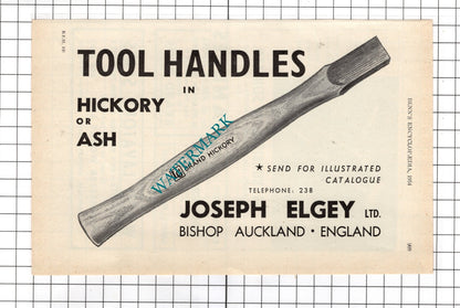 Joseph Elgey Ltd Bishop Auckland / H Burbidge & Son Canley Coventry -1954 Advert