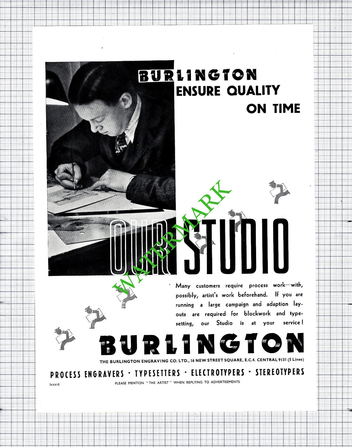 The Burlington Engraving Co Ltd Advert  - 1930s Cutting
