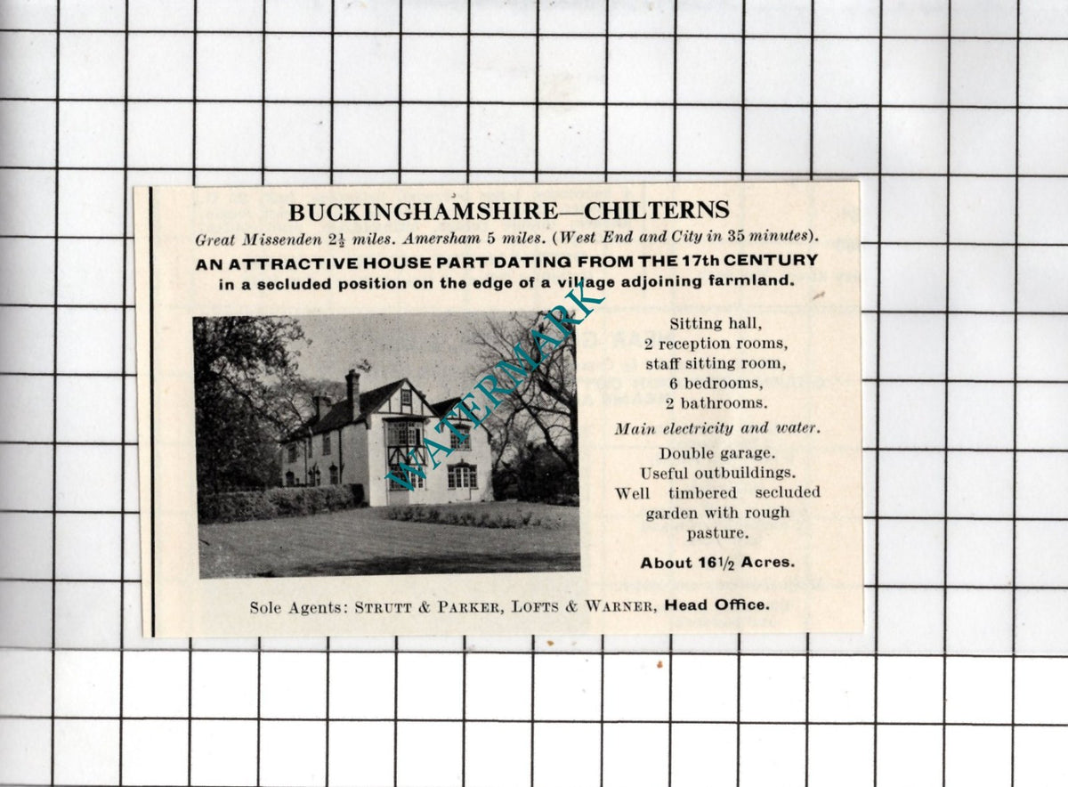 Great Missenden Buckinghamshire Small House Sale Advert - 1967