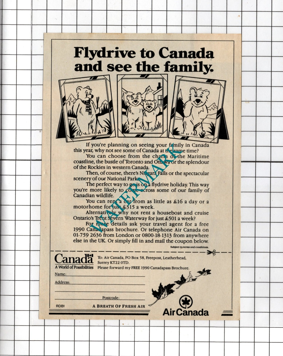Air Canada   - 1990 Small Advert