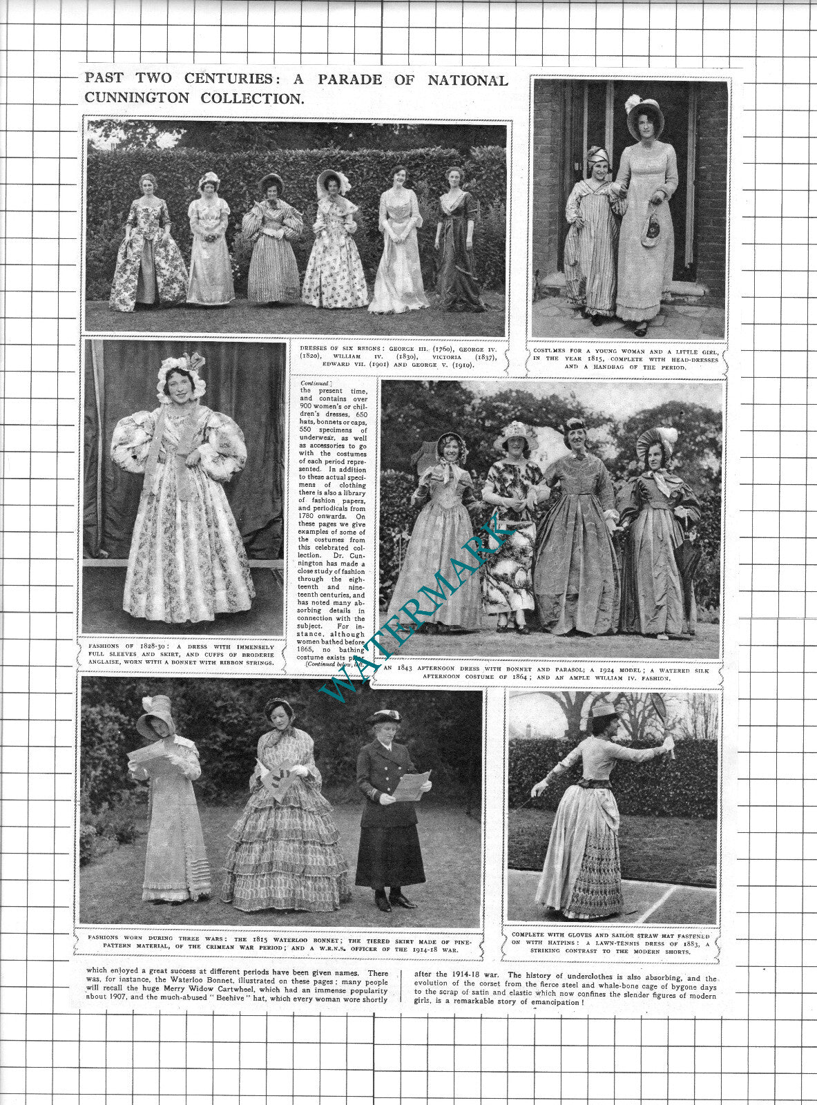 Dr C Willett Cunnington Costumes Parade - 1945 Two-Part Clipping