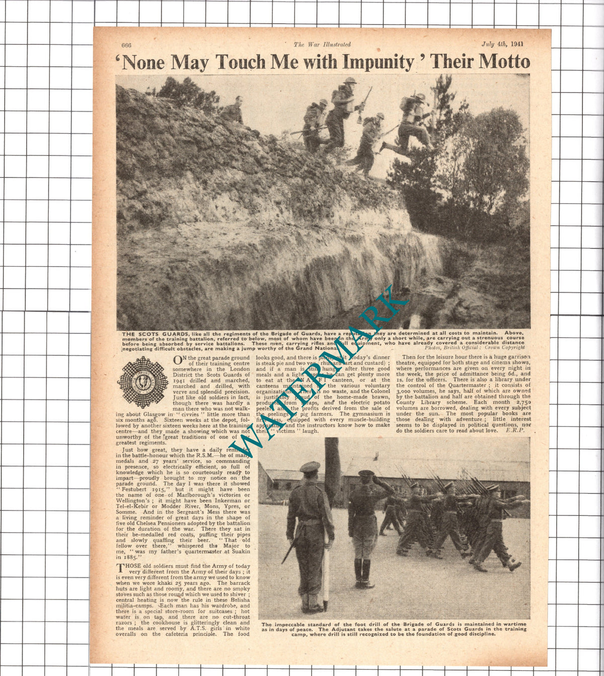 The Scots Guards World War Two WW2  - 1941 Clipping