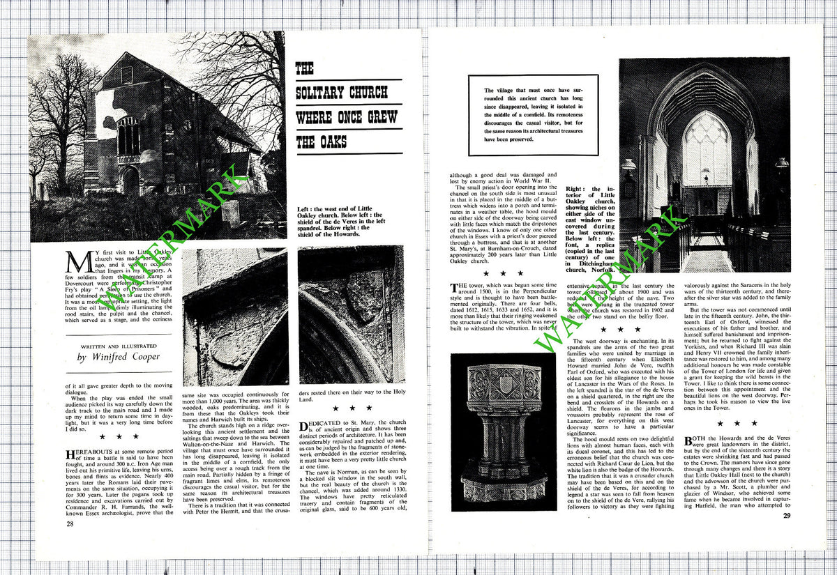 Little Oakley Essex Church  -   1969 Article