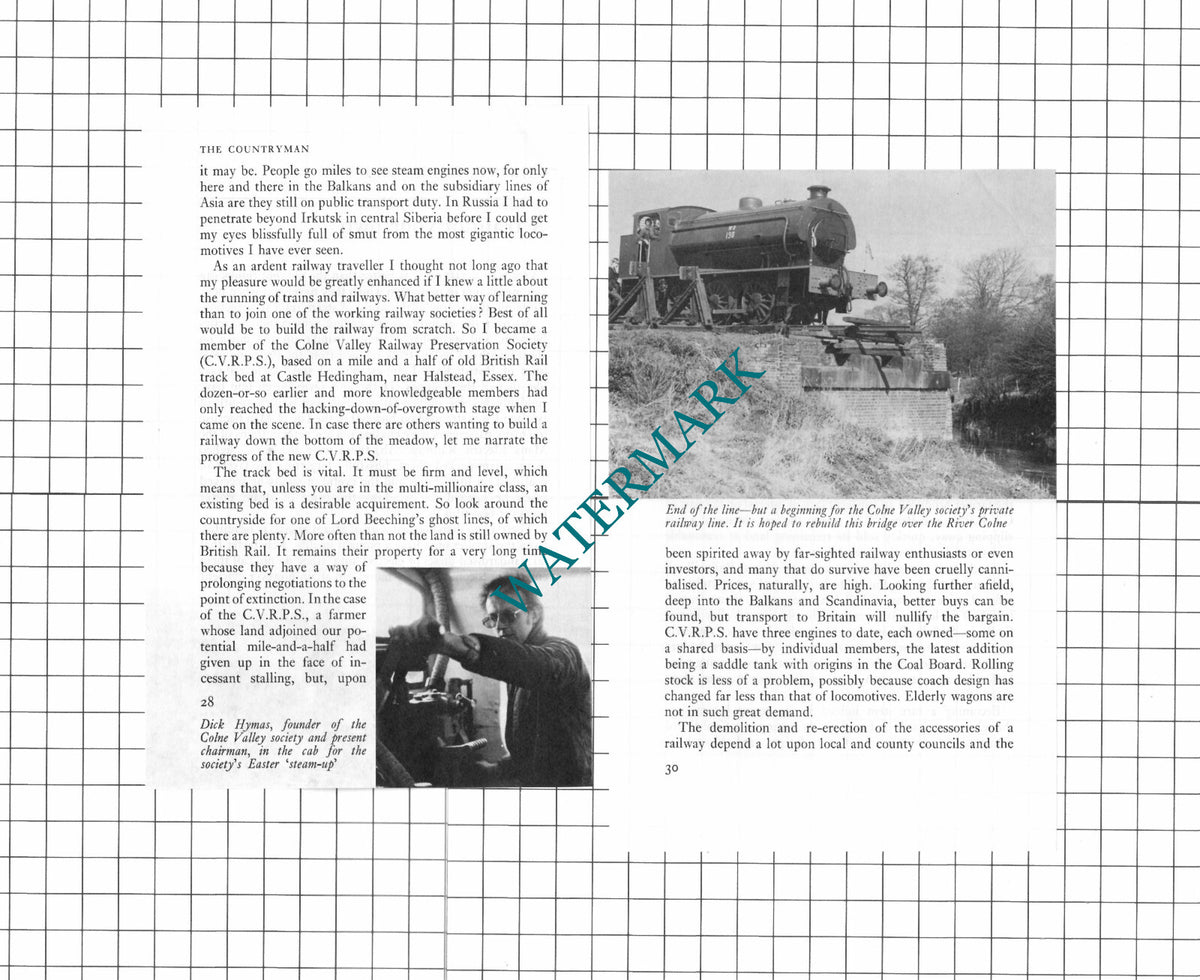 Colne Valley Railway Preservation Society  - 1975 Article  / Print