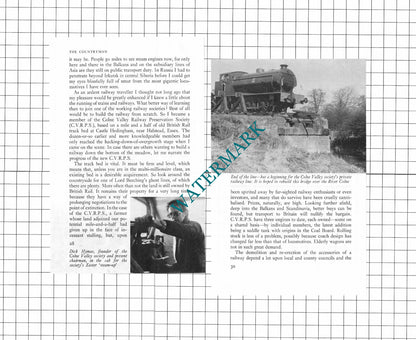 Colne Valley Railway Preservation Society  - 1975 Article  / Print