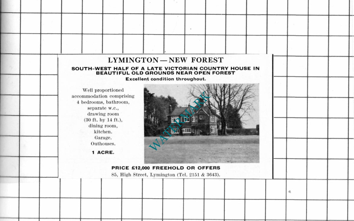 Lymington New Forest Small House Advert - 1967 Clipping