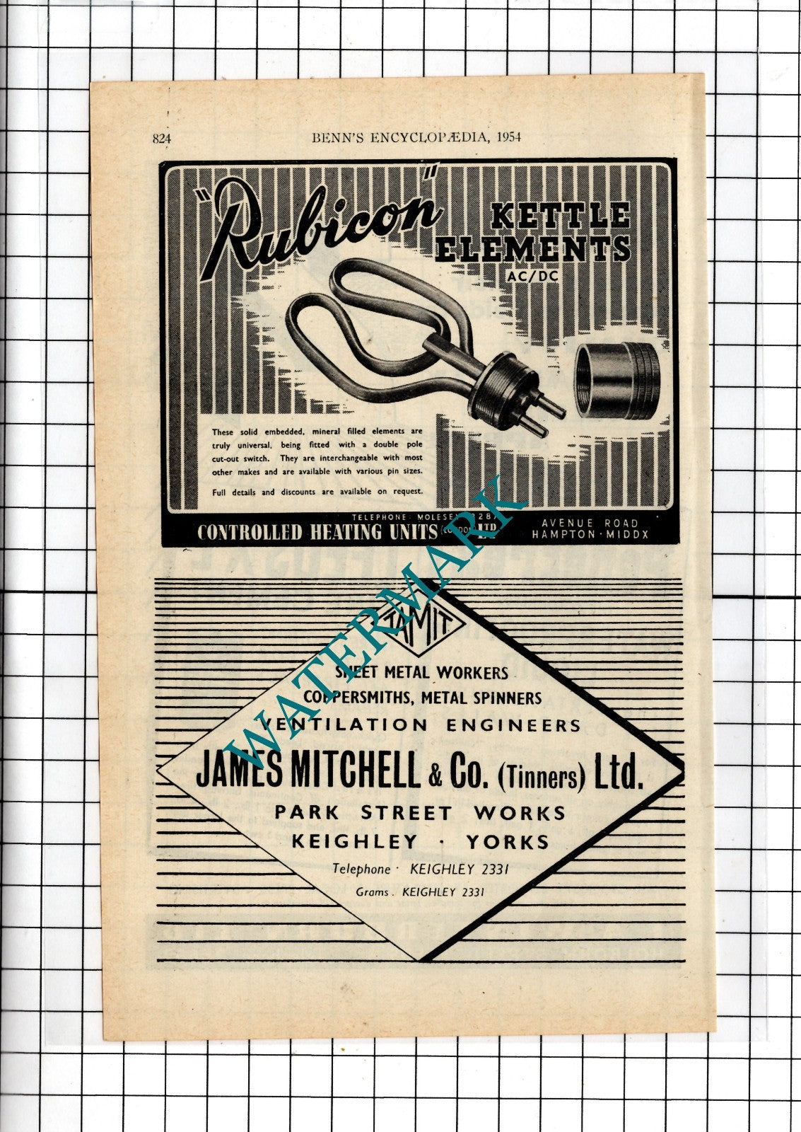 F A Winterburn Ltd Leeds / James Mitchell & Co Keighley Yorkshire - 1954 Advert