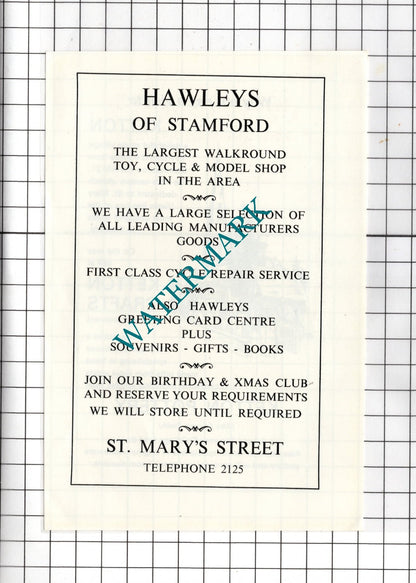 Ketton Rutland Tourism / Hawleys Of Stamford Lincolnshire -  1974 Advert
