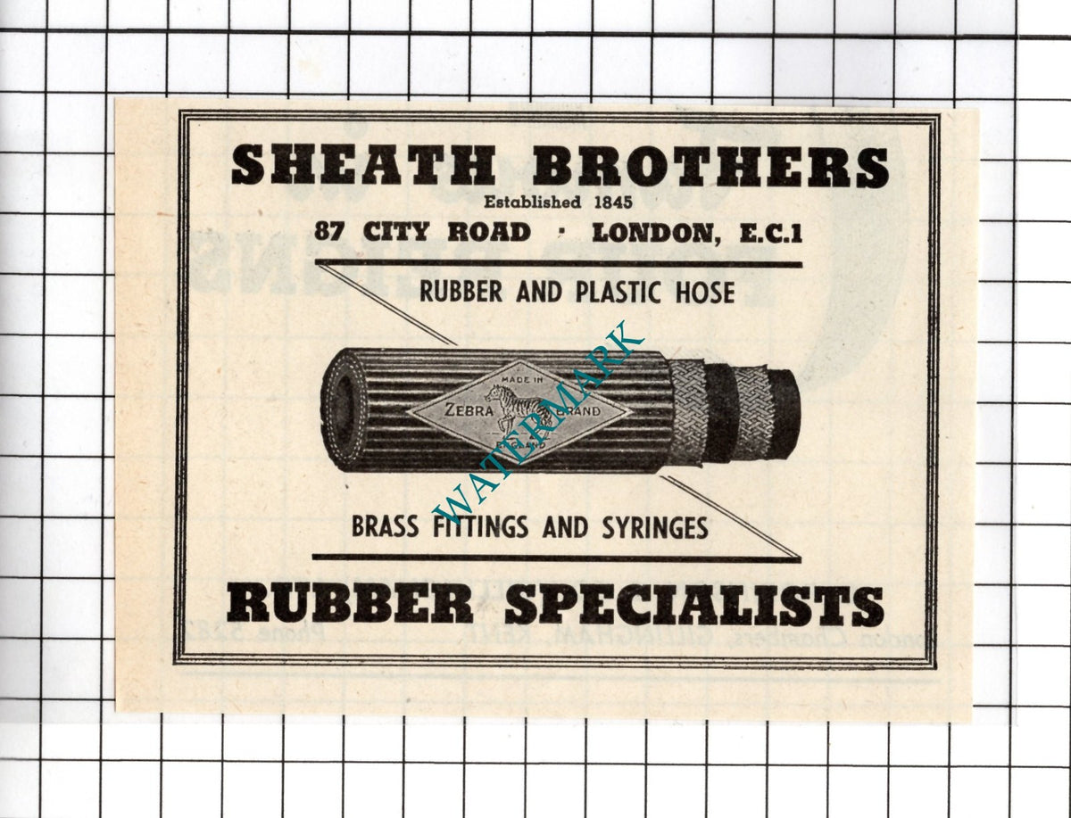 Sheath Brothers London    - 1954 Small Advert