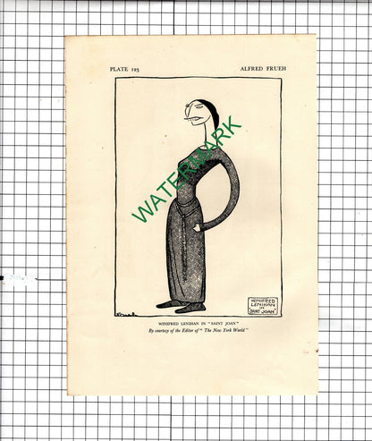 Fritz Kreisler James House Caricature  / Winifred Lenihan    - 1928 Illustration