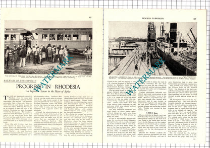 Rhodesia Railways - 1930s Article / Print